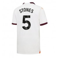 Fotballdrakt Herre Manchester City John Stones #5 Bortedrakt 2023-24 Kortermet